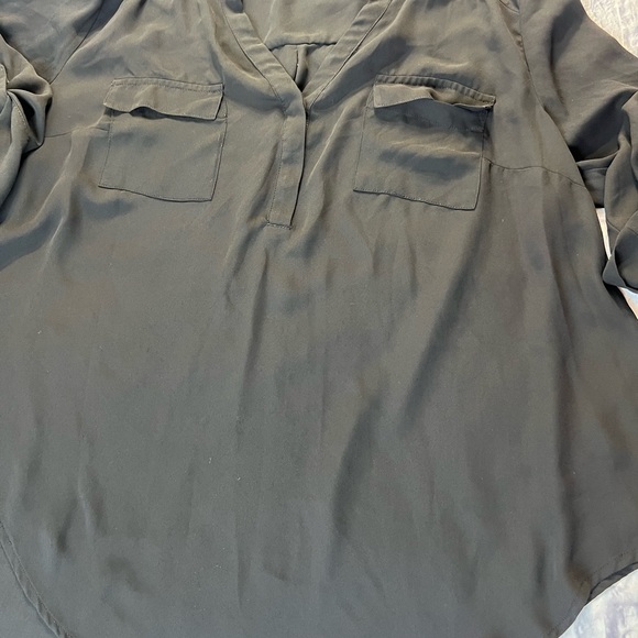 Torrid Women's Harper Georgette Pullover 3/4 Sleeve Blouse Black Plus Size 2 - Picture 7 of 9